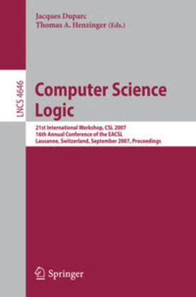Duparc / Henzinger | Computer Science Logic | E-Book | sack.de