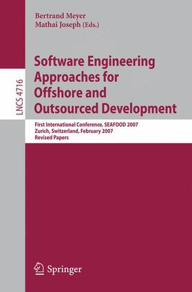 Joseph / Meyer |  Software Engineering Approaches for Offshore and Outsourced Development | Buch |  Sack Fachmedien