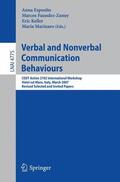 Esposito / Marinaro / Faundez-Zanuy |  Verbal and Nonverbal Communication Behaviours | Buch |  Sack Fachmedien