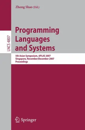 Shao |  Programming Languages and Systems | Buch |  Sack Fachmedien