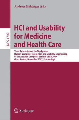 Holzinger |  HCI and Usability for Medicine and Health Care | Buch |  Sack Fachmedien