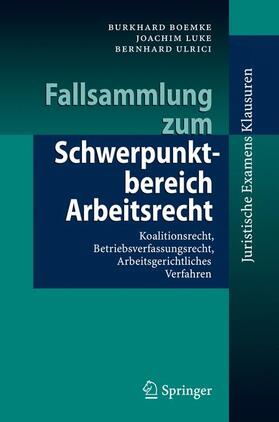 Boemke / Ulrici / Luke | Fallsammlung zum Schwerpunktbereich Arbeitsrecht | Buch | 978-3-540-76849-4 | sack.de