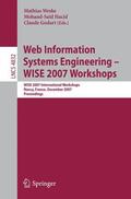 Weske / Godart / Hacid |  Web Information Systems Engineering ¿ WISE 2007 Workshops | Buch |  Sack Fachmedien