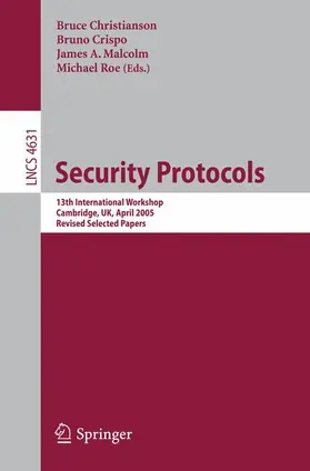 Christianson / Roe / Crispo |  Security Protocols | Buch |  Sack Fachmedien