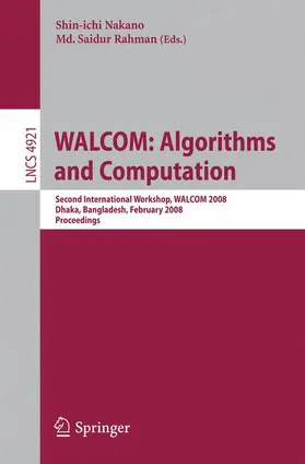 Nakano / Rahman |  WALCOM: Algorithms and Computation | Buch |  Sack Fachmedien