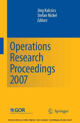 Kalcsics / Nickel | Operations Research Proceedings 2007 | E-Book | sack.de