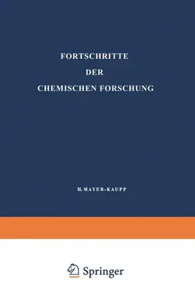 Fischer / Mayer-Kaupp / Kohlschütter |  Topics in Current Chemistry 2/1 | Buch |  Sack Fachmedien