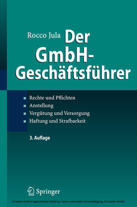 Jula | Der GmbH-Geschäftsführer | E-Book | sack.de