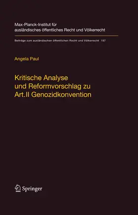 Paul | Kritische Analyse und Reformvorschlag zu Art. II Genozidkonvention | E-Book | www.sack.de