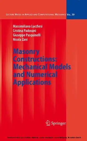Lucchesi / Padovani / Pasquinelli | Masonry Constructions: Mechanical Models and Numerical Applications | E-Book | sack.de
