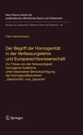 Hanschmann |  Der Begriff der Homogenität in der Verfassungslehre und Europarechtswissenschaft | eBook | Sack Fachmedien