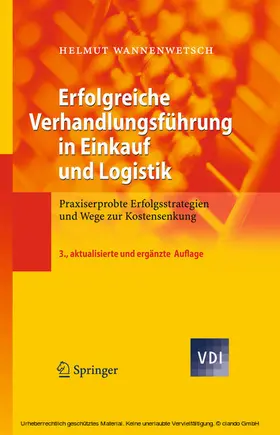 Wannenwetsch |  Erfolgreiche Verhandlungsführung in Einkauf und Logistik | eBook | Sack Fachmedien