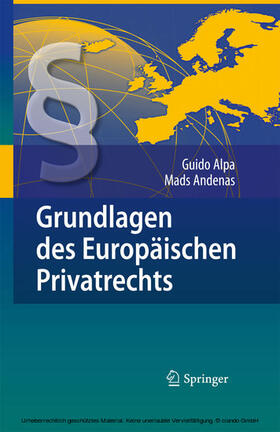Alpa / Andenas | Grundlagen des Europäischen Privatrechts | E-Book | sack.de