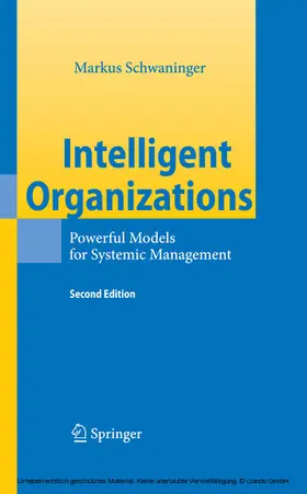 Schwaninger |  Intelligent Organizations | eBook | Sack Fachmedien