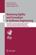 Meyer / Walter / Nawrocki |  Balancing Agility and Formalism in Software Engineering | Buch |  Sack Fachmedien