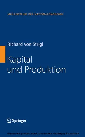 Strigl | Kapital und Produktion | E-Book | www.sack.de