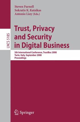 Furnell / Katsikas / Lioy | Trust, Privacy and Security in Digital Business | Buch | sack.de