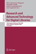 Christensen-Dalsgaard / Castelli / Ammitzboll Jurik |  Research and Advanced Technology for Digital Libraries | Buch |  Sack Fachmedien