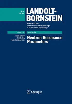 Schopper |  Neutron Resonance Parameters | Buch |  Sack Fachmedien