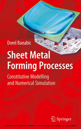 Banabic |  Sheet Metal Forming Processes | eBook | Sack Fachmedien