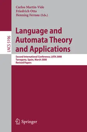 Martin-Vide / Otto / Fernau | Language and Automata Theory and Applications | E-Book | sack.de
