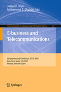 Filipe / Obaidat |  E-business and Telecommunications | eBook | Sack Fachmedien