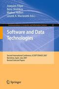 Filipe / Maciaszek / Shishkov |  Software and Data Technologies | Buch |  Sack Fachmedien