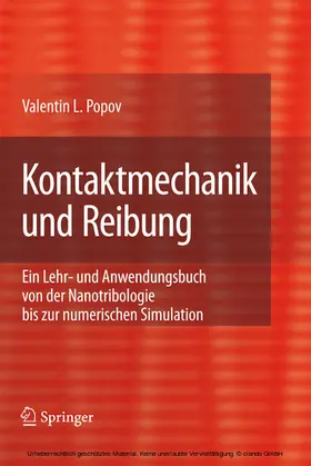 Popov |  Kontaktmechanik und Reibung | eBook | Sack Fachmedien