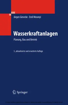 Giesecke / Mosonyi |  Wasserkraftanlagen | eBook | Sack Fachmedien