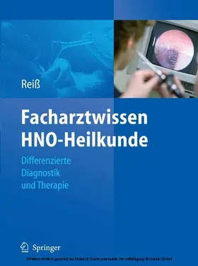 Reiß |  Facharztwissen HNO-Heilkunde | eBook | Sack Fachmedien