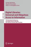 Buchanan / Masoodian / Cunningham |  Digital Libraries: Universal and Ubiquitous Access to Information | Buch |  Sack Fachmedien