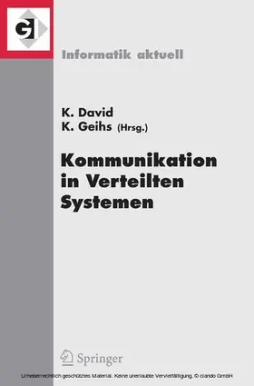 David / Geihs | Kommunikation in Verteilten Systemen (KiVS) 2009 | E-Book | sack.de