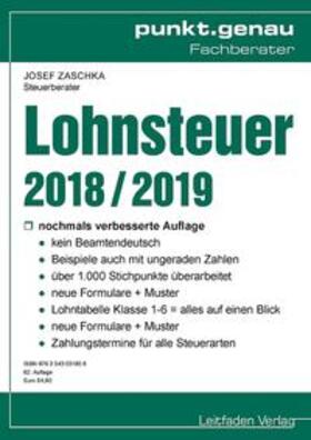 Josef | Lohnsteuer 2018 / 2019 | Buch | sack.de