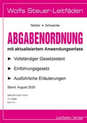 Neißer / Schwenke | Neißer, A: Abgabenordnung | Buch | 978-3-543-11170-9 | sack.de