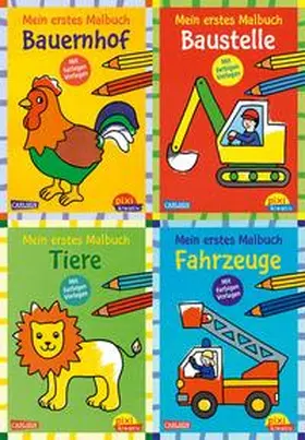  Pixi kreativ Serie Nr. 31: 4er-Bundle: Erstes Malen mit farbigen Vorlagen (4x1 Exemplar) | Buch |  Sack Fachmedien