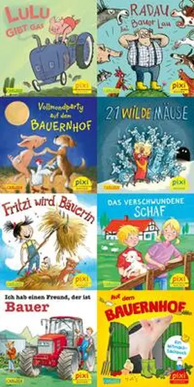 Schmitz-Kuhl / Peterson / Butschkow |  Pixi-Bundle 8er Serie 253: Pixis Abenteuer auf dem Bauernhof (8x1 Exemplar) | Buch |  Sack Fachmedien