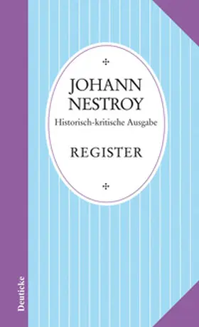 Nestroy |  Sämtliche Werke | Buch |  Sack Fachmedien