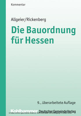 Allgeier | Die Bauordnung für Hessen | E-Book | sack.de