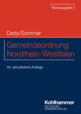 Dedy / Sommer | Gemeindeordnung Nordrhein-Westfalen | Buch | 978-3-555-02338-0 | sack.de