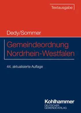 Dedy / Sommer | Gemeindeordnung Nordrhein-Westfalen | E-Book | sack.de