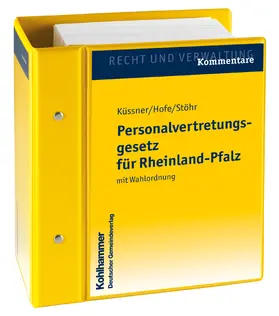 Jacobi / Küssner / Hofe |  Personalvertretungsgesetz Rheinland-Pfalz | Loseblattwerk |  Sack Fachmedien