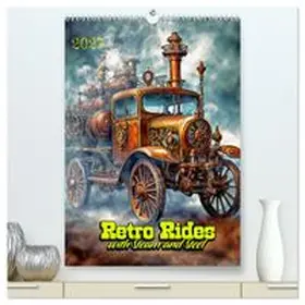 CALVENDO / Braun |  Retro Rides with Steam and Steel (High Quality Premium Wall Calendar 2027 DIN A2 portrait),CALVENDO 12 Month Wall Calendar | Sonstiges |  Sack Fachmedien
