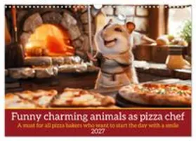CALVENDO / Ruebsamen |  Funny charming animals as pizza chef (Wall Calendar 2027 DIN A3 landscape), CALVENDO 12 Month Wall Calendar | Sonstiges |  Sack Fachmedien