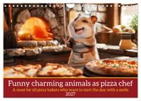 CALVENDO / Ruebsamen |  Funny charming animals as pizza chef (Wall Calendar 2027 DIN A4 landscape), CALVENDO 12 Month Wall Calendar | Sonstiges |  Sack Fachmedien