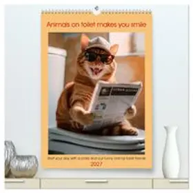 CALVENDO / Ruebsamen |  Animals on toilet makes you smile (High Quality Premium Wall Calendar 2027 DIN A2 portrait),CALVENDO 12 Month Wall Calendar | Sonstiges |  Sack Fachmedien