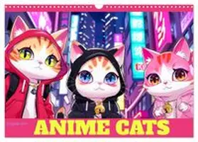 CALVENDO / Illgen |  Anime Cats (Wandkalender 2027 DIN A3 quer), CALVENDO Monatskalender | Sonstiges |  Sack Fachmedien
