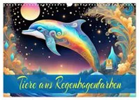 CALVENDO / Djeric |  Tiere aus Regenbogenfarben (Wandkalender 2027 DIN A3 quer), CALVENDO Monatskalender | Sonstiges |  Sack Fachmedien