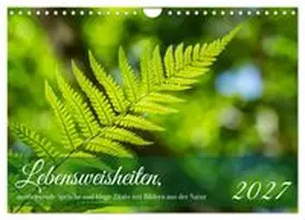 CALVENDO / Rohde |  Lebensweisheiten, motivierende Sprüche und kluge Zitate mit Bildern der Natur (Wandkalender 2027 DIN A4 quer), CALVENDO Monatskalender | Sonstiges |  Sack Fachmedien
