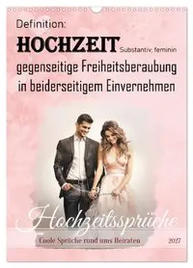 CALVENDO / Löwer |  Hochzeitssprüche (Wandkalender 2027 DIN A3 hoch), CALVENDO Monatskalender | Sonstiges |  Sack Fachmedien