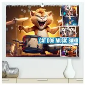 CALVENDO / Löwer |  Cat dog music band (High Quality Premium Wall Calendar 2027 DIN A2 landscape),CALVENDO 12 Month Wall Calendar | Sonstiges |  Sack Fachmedien